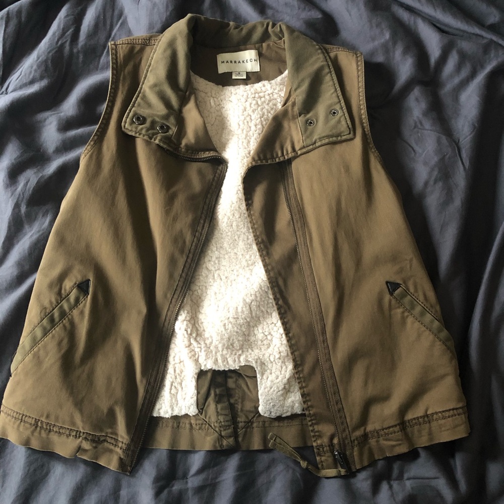 Marrakech for Anthropologie sherpa-lined vest